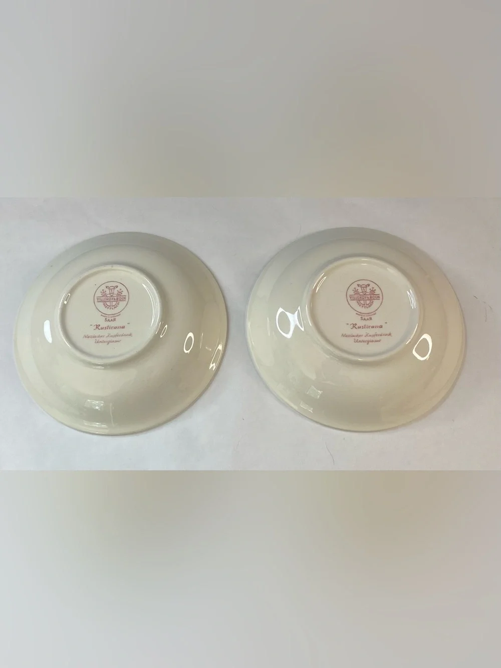 Villeroy & Boch SAAR Rusticana Berry Fruit Bowl Set Red Mettlach Germany